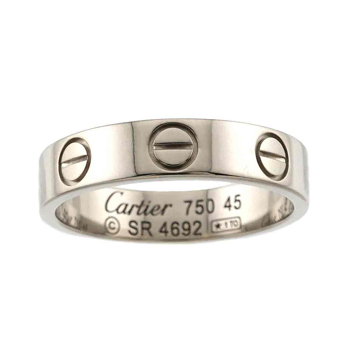 Mini Love Ring 18K White Gold 750 size45 3.25(US)