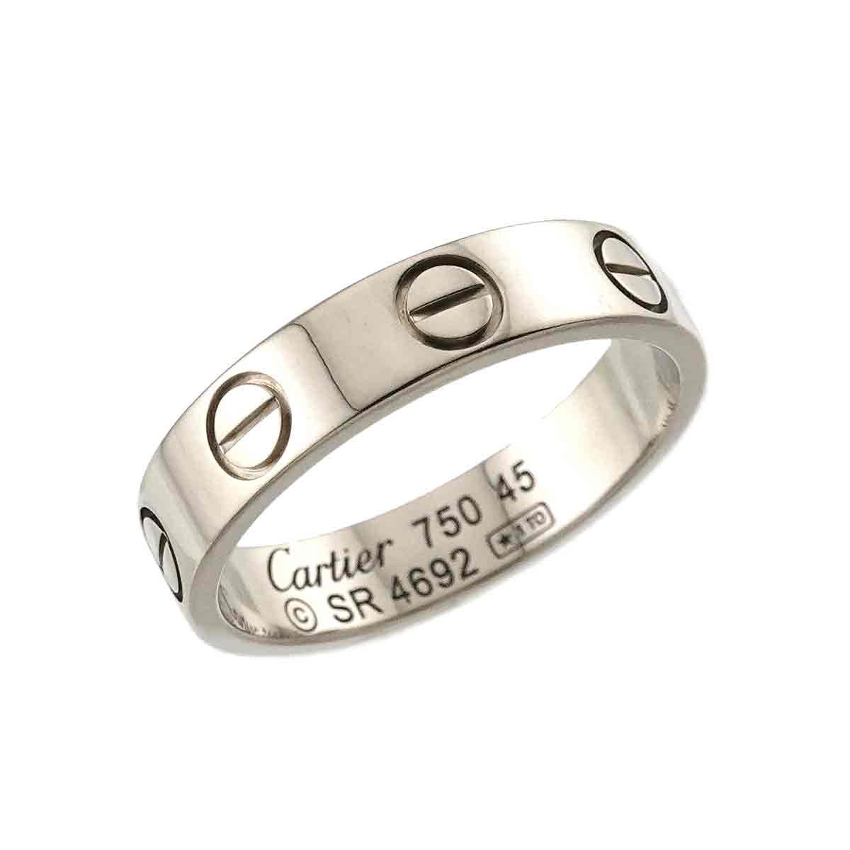 Mini Love Ring 18K White Gold 750 size45 3.25(US)