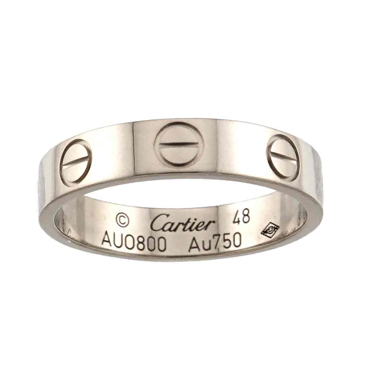 Mini Love Ring 18K White Gold 750 size48 4.5(US)