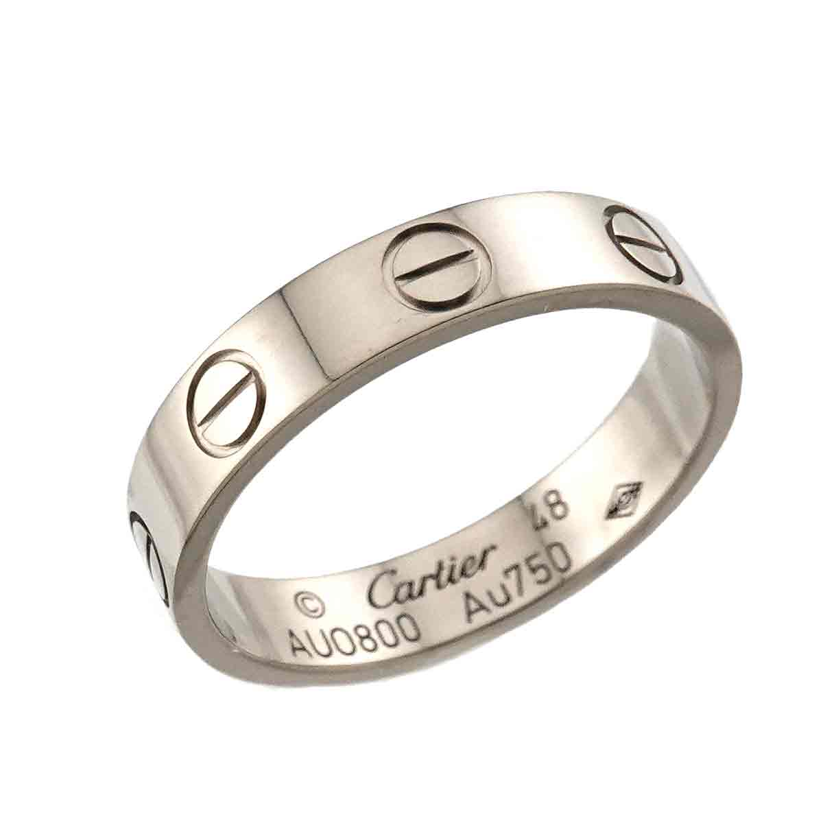 Mini Love Ring 18K White Gold 750 size48 4.5(US)