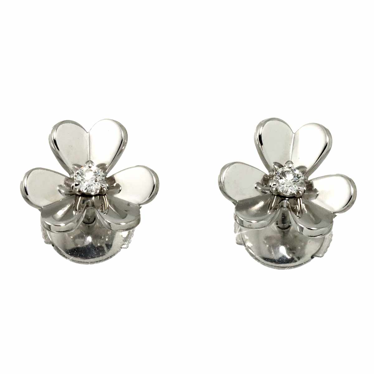 FRIVOLE Mini Diamond Earrings Pierced 18K WG 750