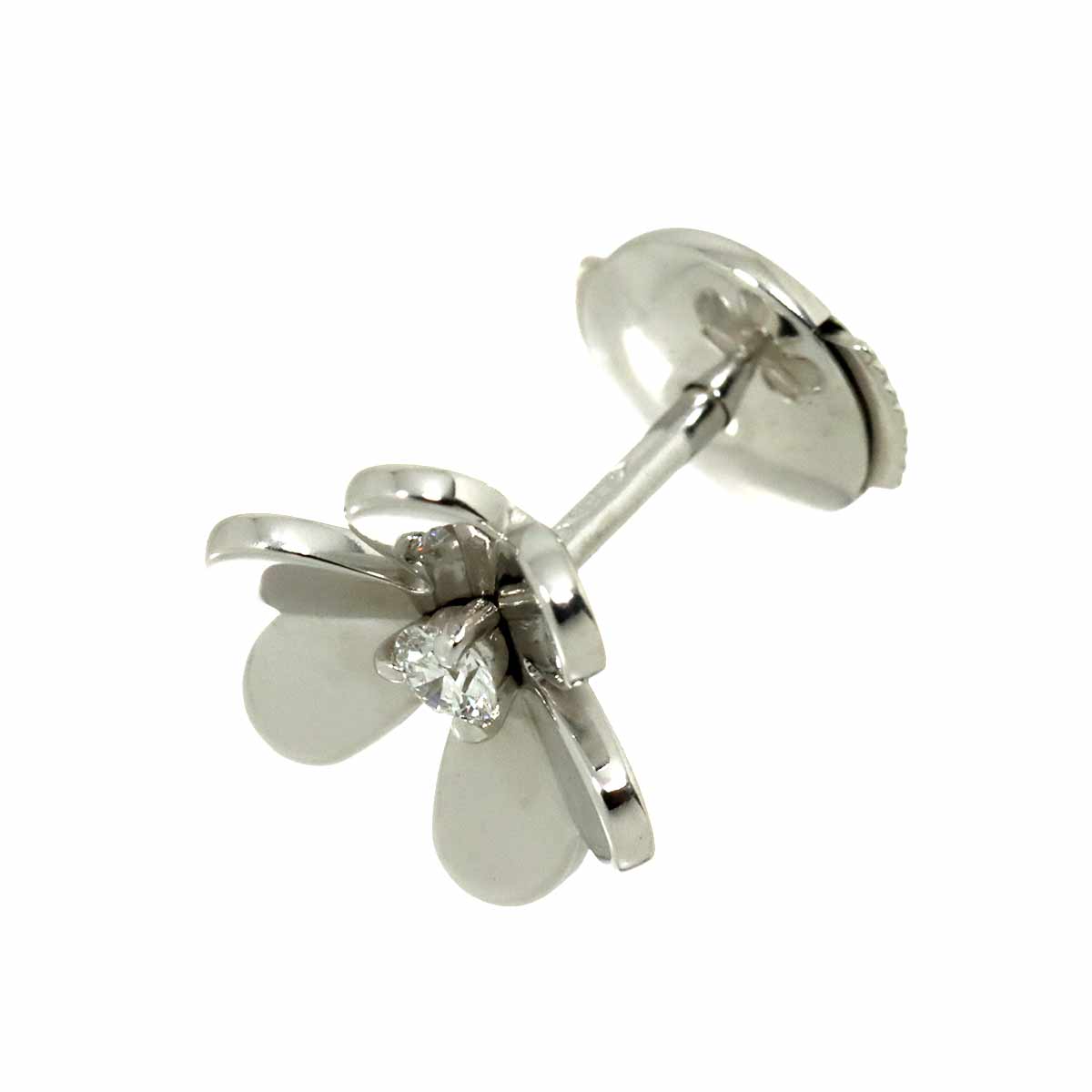 FRIVOLE Mini Diamond Earrings Pierced 18K WG 750