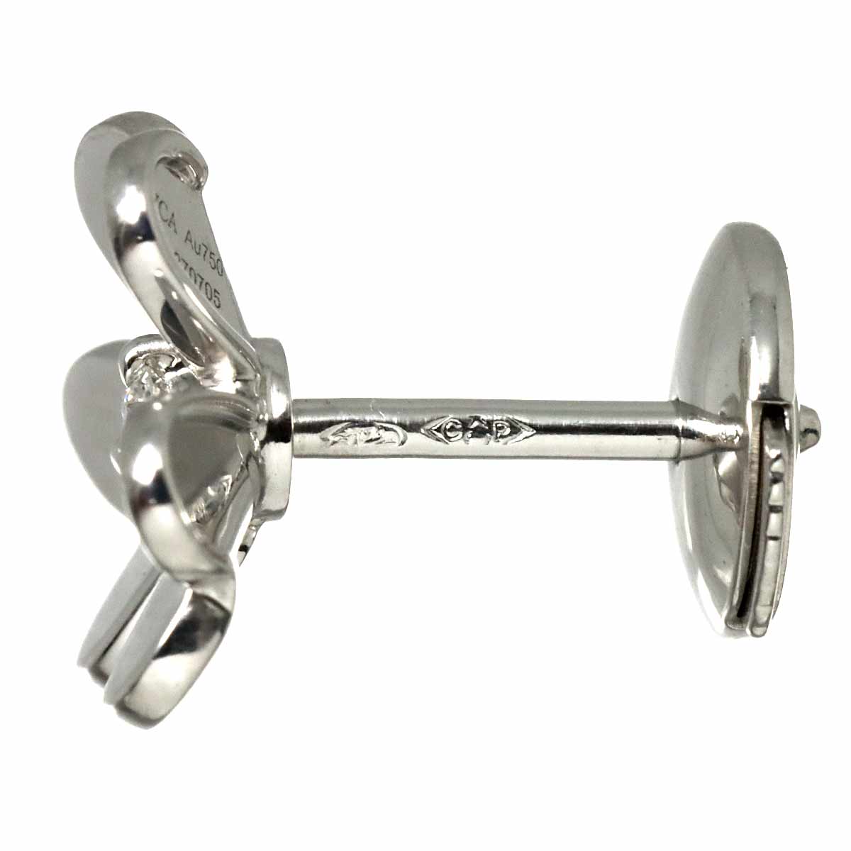 FRIVOLE Mini Diamond Earrings Pierced 18K WG 750