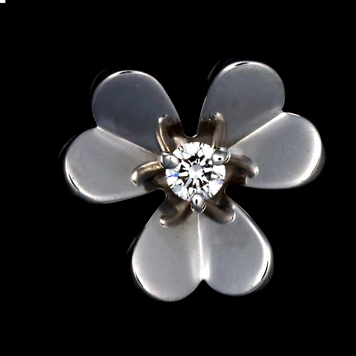 FRIVOLE Mini Diamond Earrings Pierced 18K WG 750