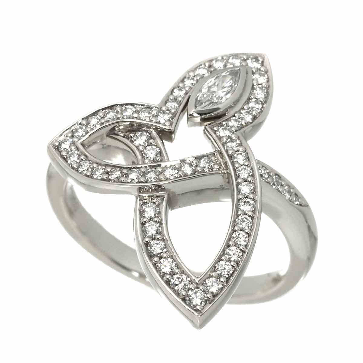 Lily Cluster Diamond Ring Pt Size5.75-6(US)