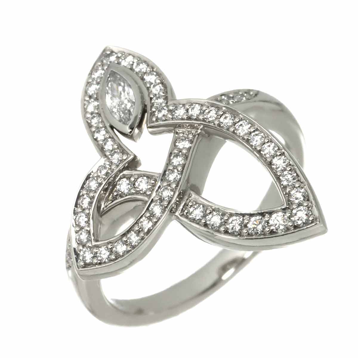 Lily Cluster Diamond Ring Pt Size5.75-6(US)