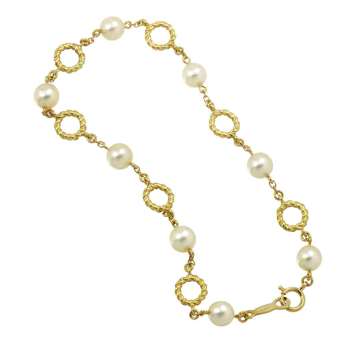 Akoya Pearl 5.0mm Bracelet 18K YG 750