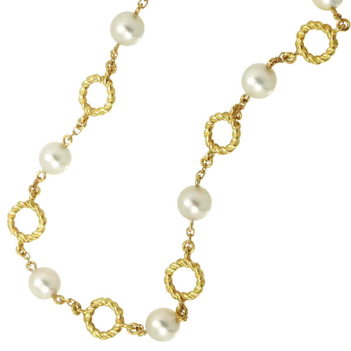 Akoya Pearl 5.0mm Bracelet 18K YG 750
