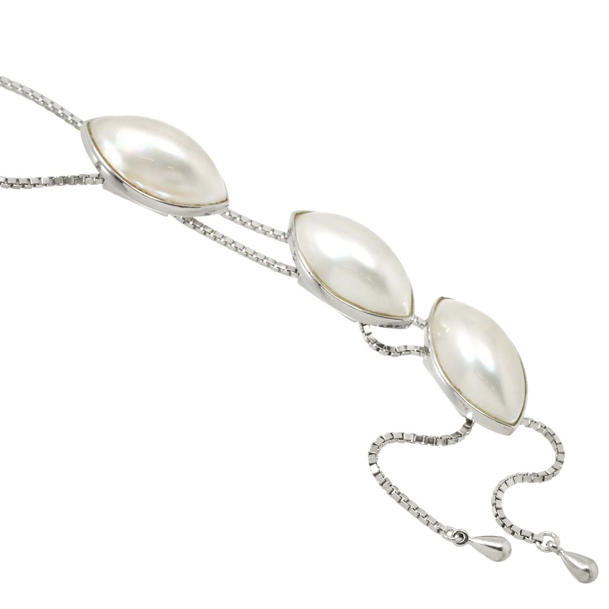 Mabe Pearl Necklace SV Silver 925