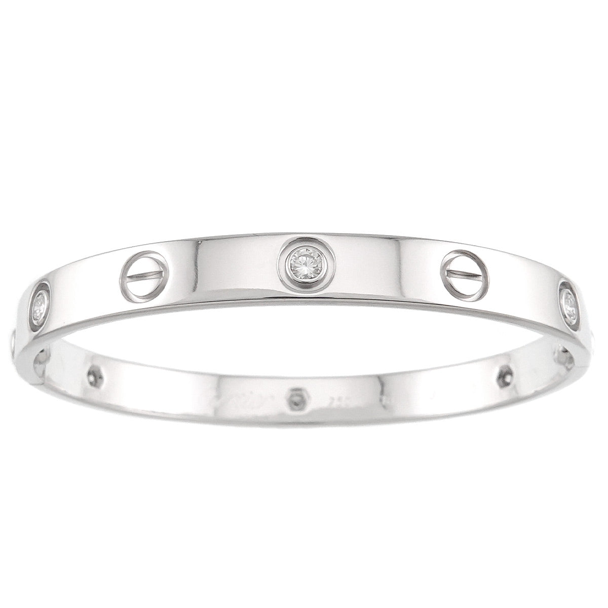Love Bracelet Diamond 6P Bangle 18K WG 750 Size16
