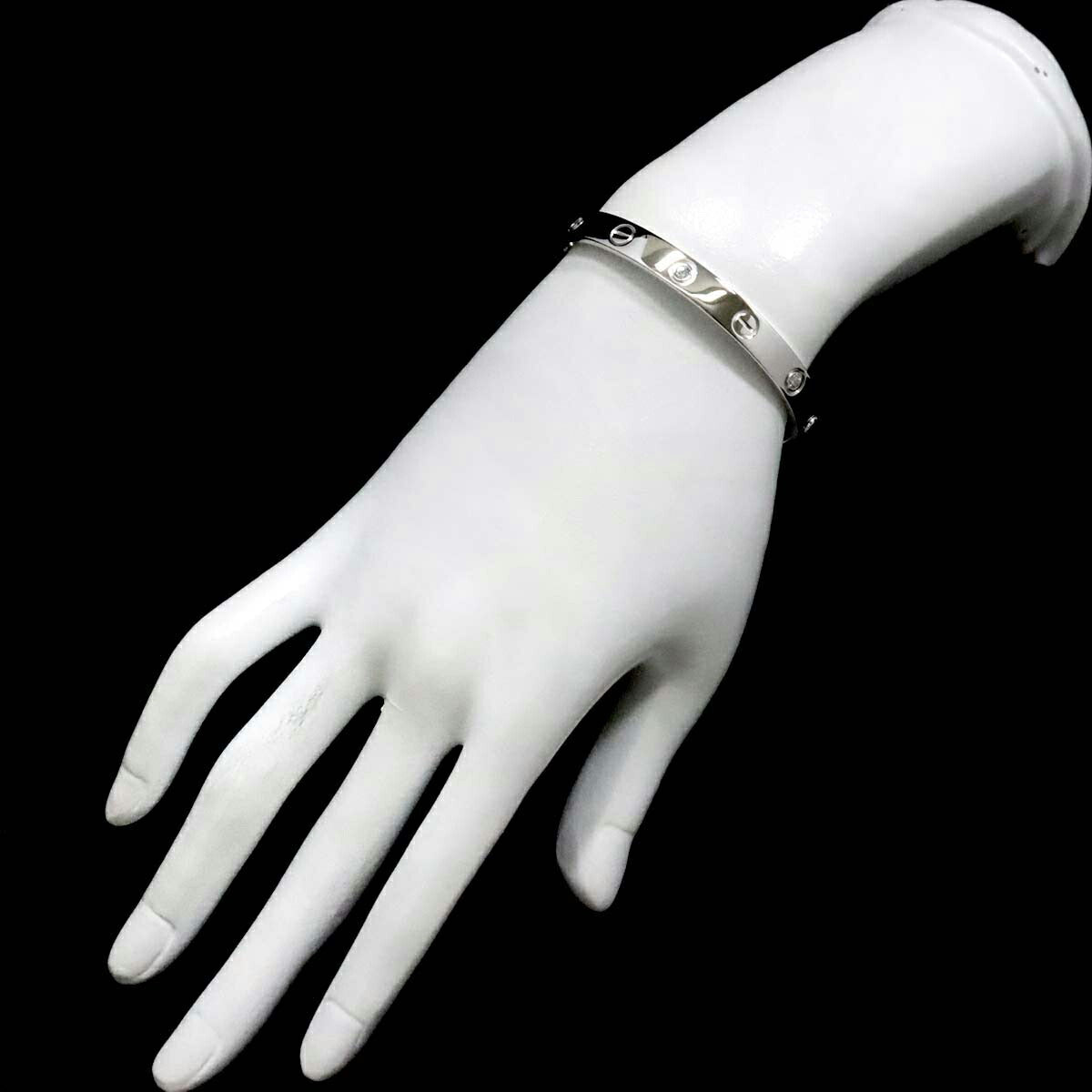 Love Bracelet Diamond 6P Bangle 18K WG 750 Size16