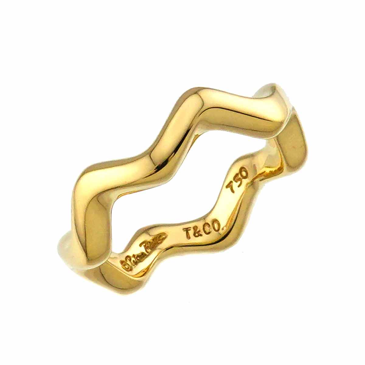 Zigzag Ring 18K YG 750 Size4.5(US)