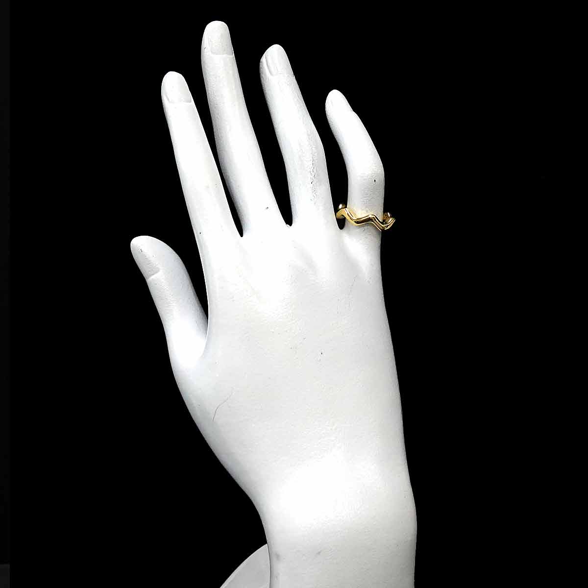 Zigzag Ring 18K YG 750 Size4.5(US)