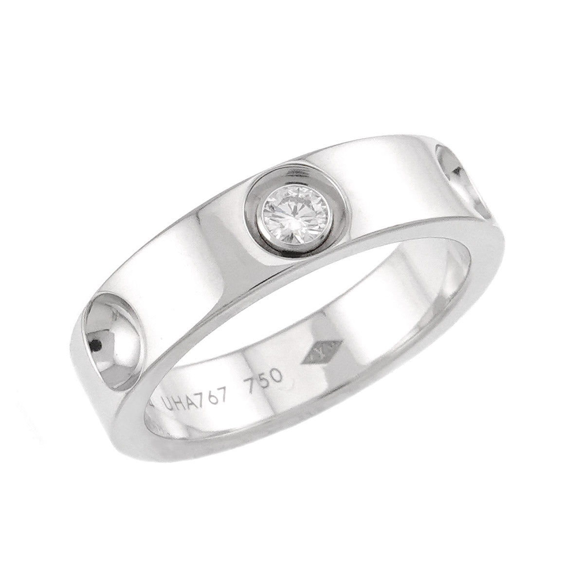 Diamond Ring 18K WG 750 size54 6.75(US)