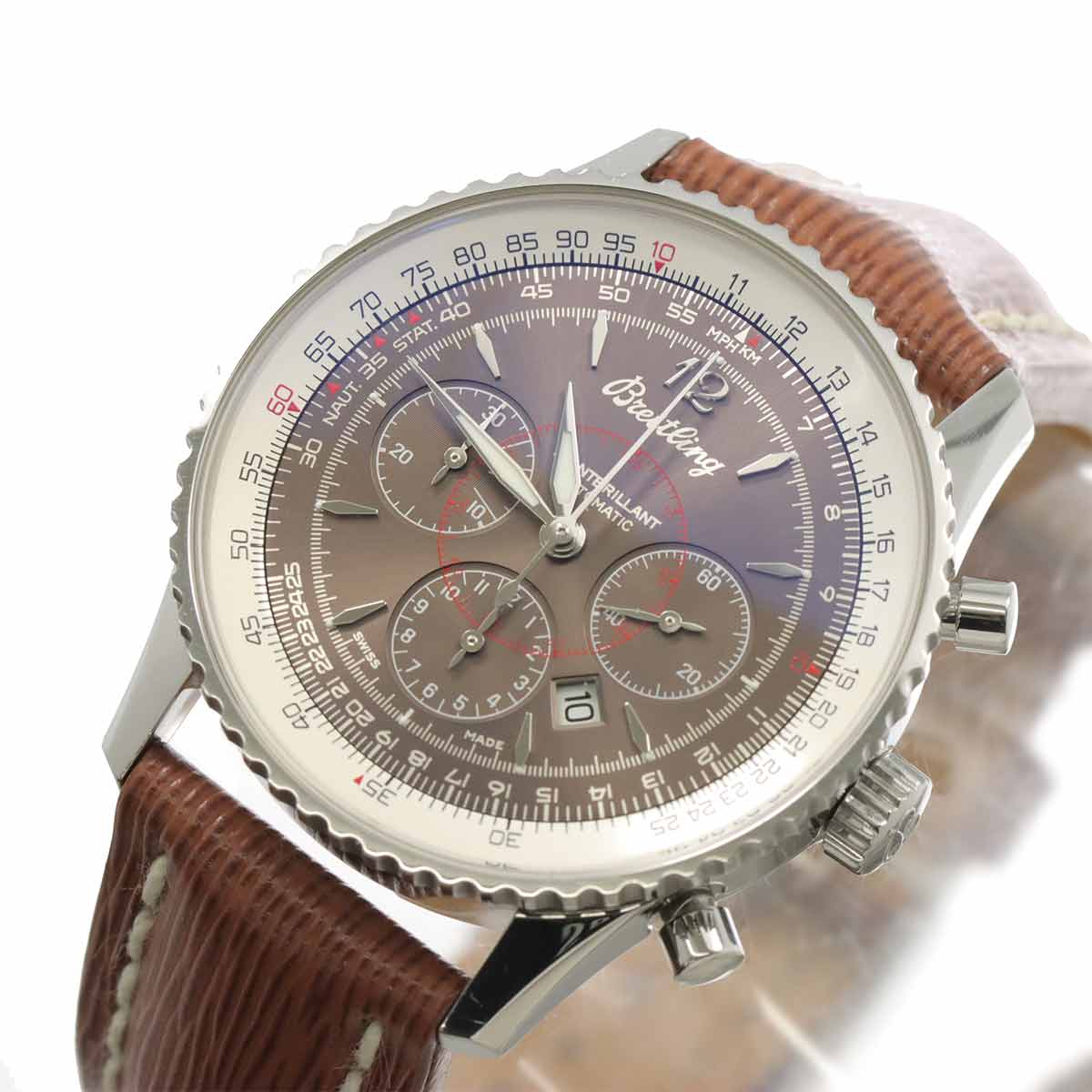 Navitimer Montbrillant A41370 Chronograph Date Brown Dial