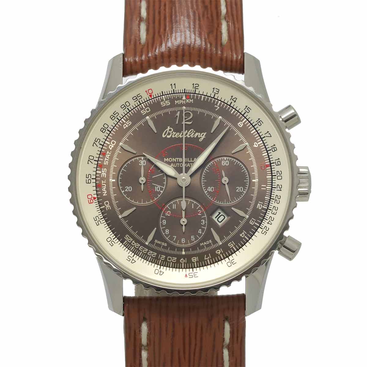 Navitimer Montbrillant A41370 Chronograph Date Brown Dial