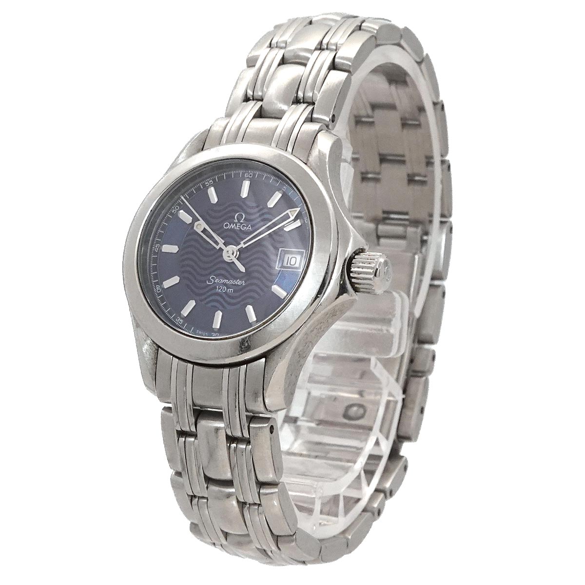 Seamaster 120 2581.81 Date Quartz Blue Dial Ladies Wrist Watch