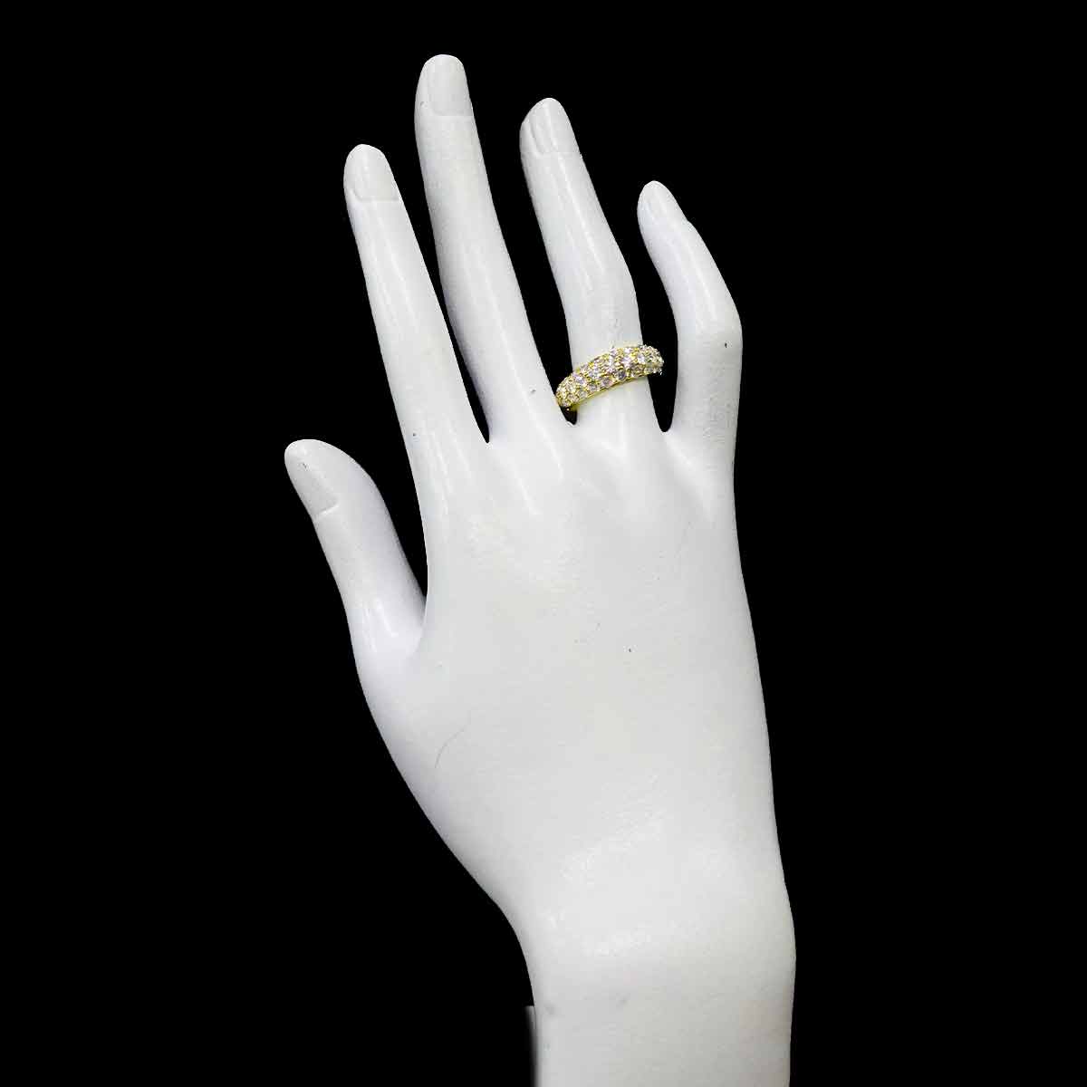 Diamond 2.018ct Ring 18K YG 750 Size6.75(US)