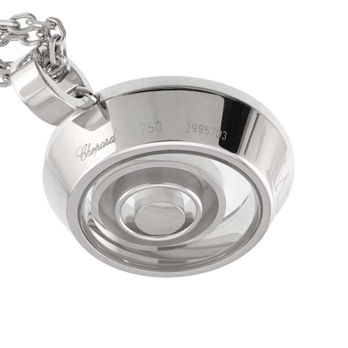 Happy Spirit Diamond Necklace 18K White Gold 750