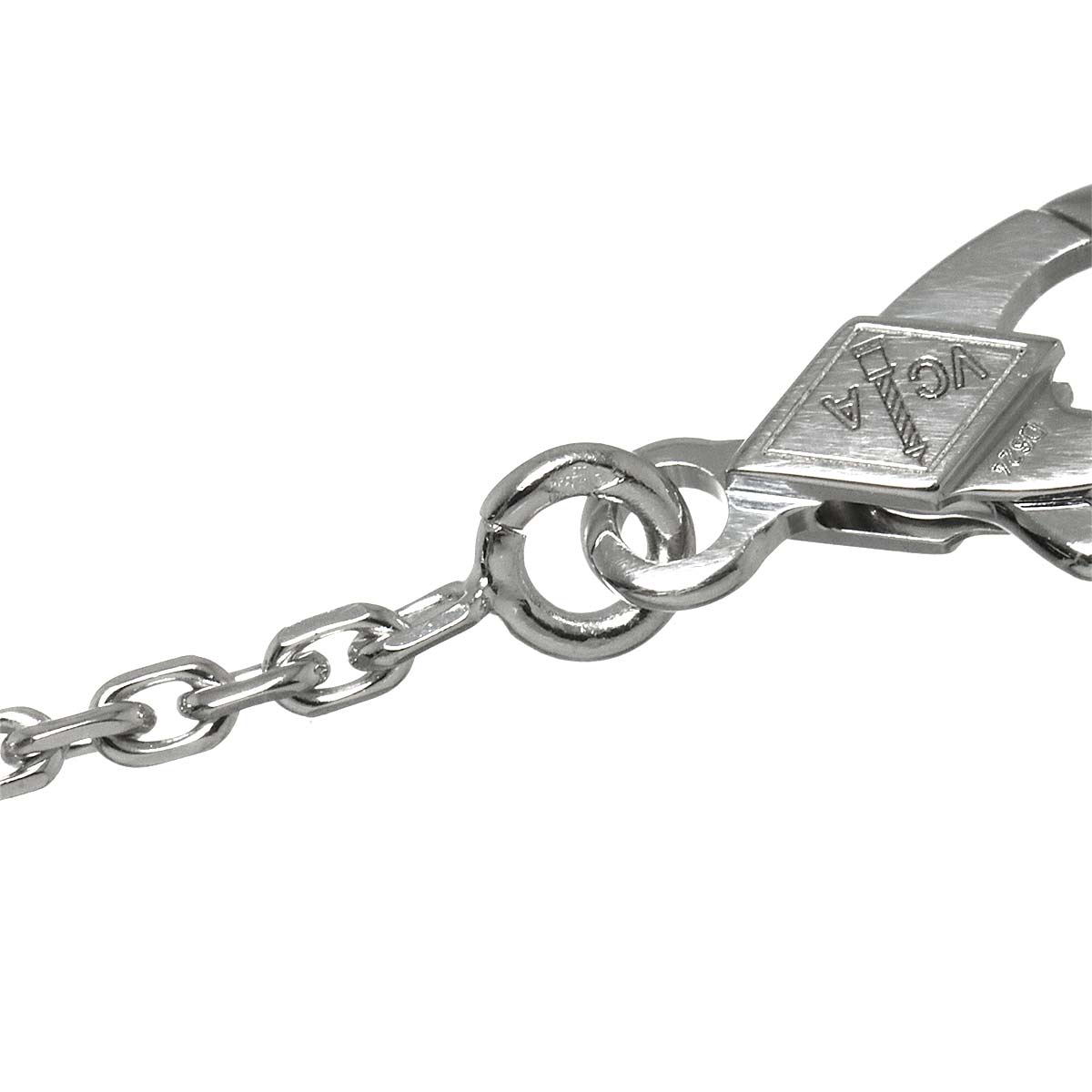 Vintage Alhambra Celadon Green Diamond Necklace 18K WG