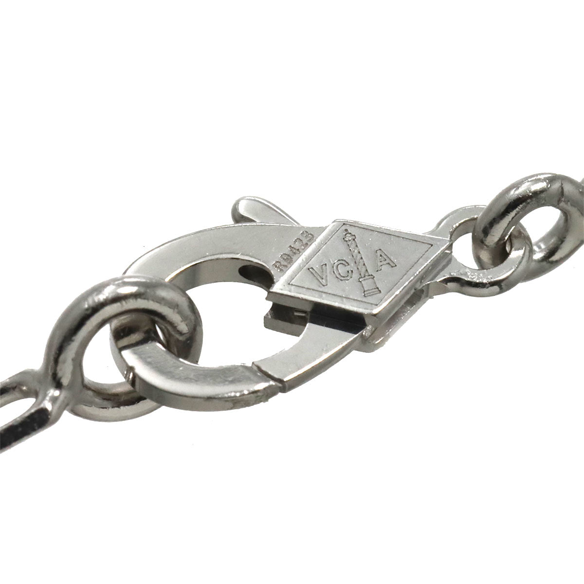 Vintage Alhambra 20P Long Necklace 18K WG 750