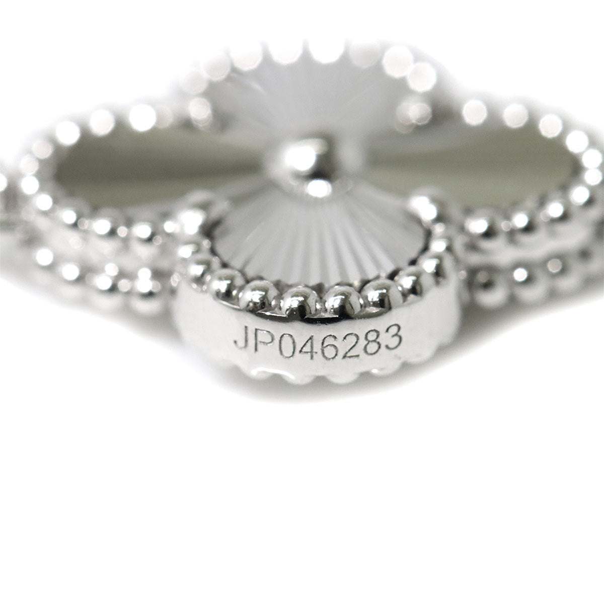 Vintage Alhambra 20P Long Necklace 18K WG 750