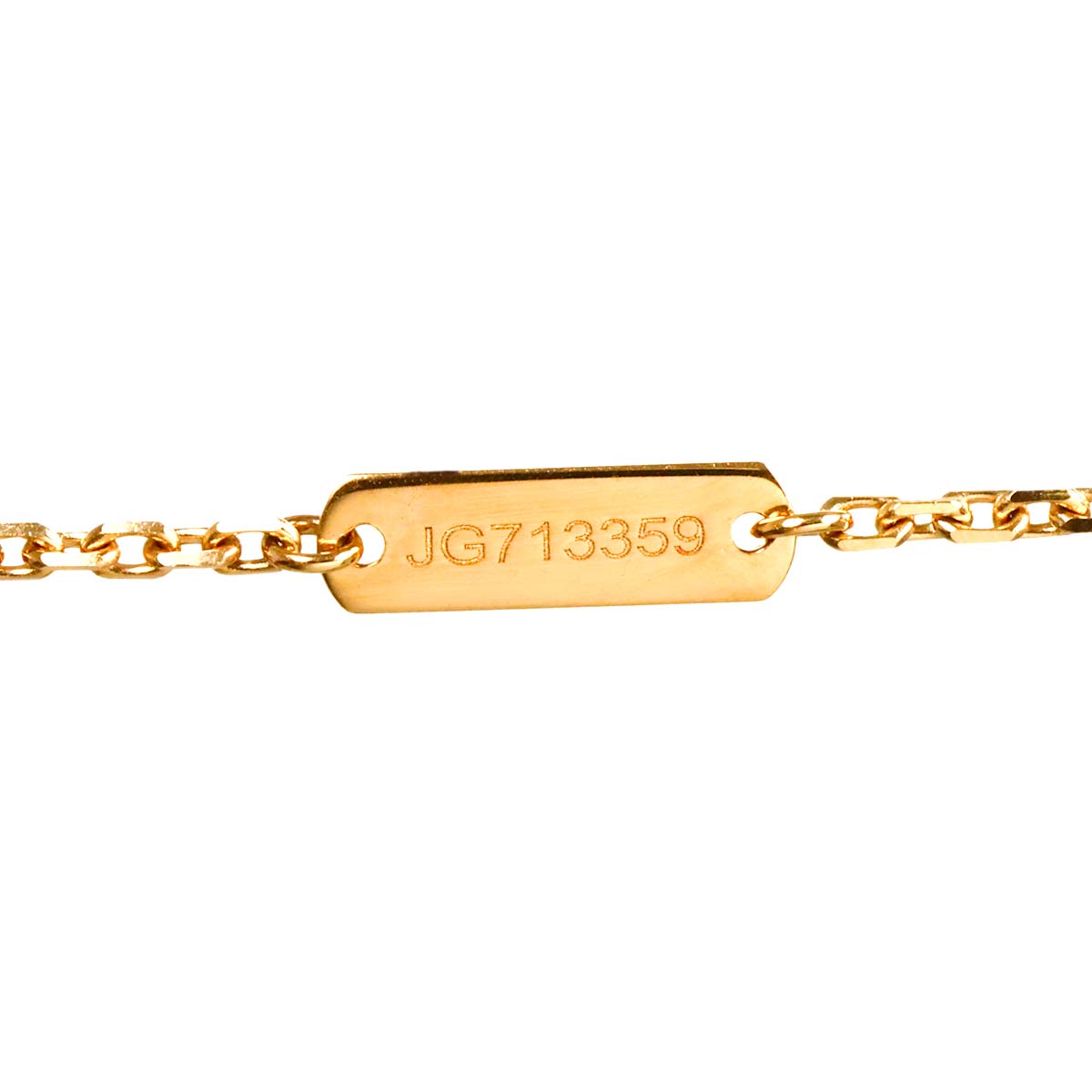 Vintage Alhambra Pink MOP Diamond Necklace 18K PG 750