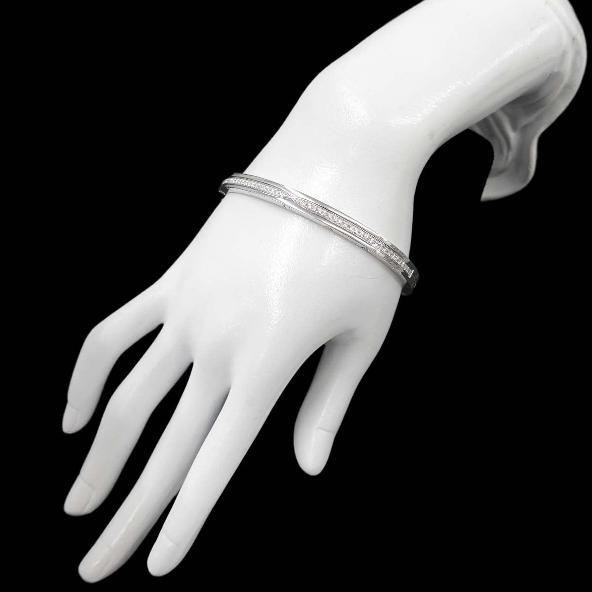 B-zero1 Pave Diamond Bracelet 18K White Gold 750 sizeL