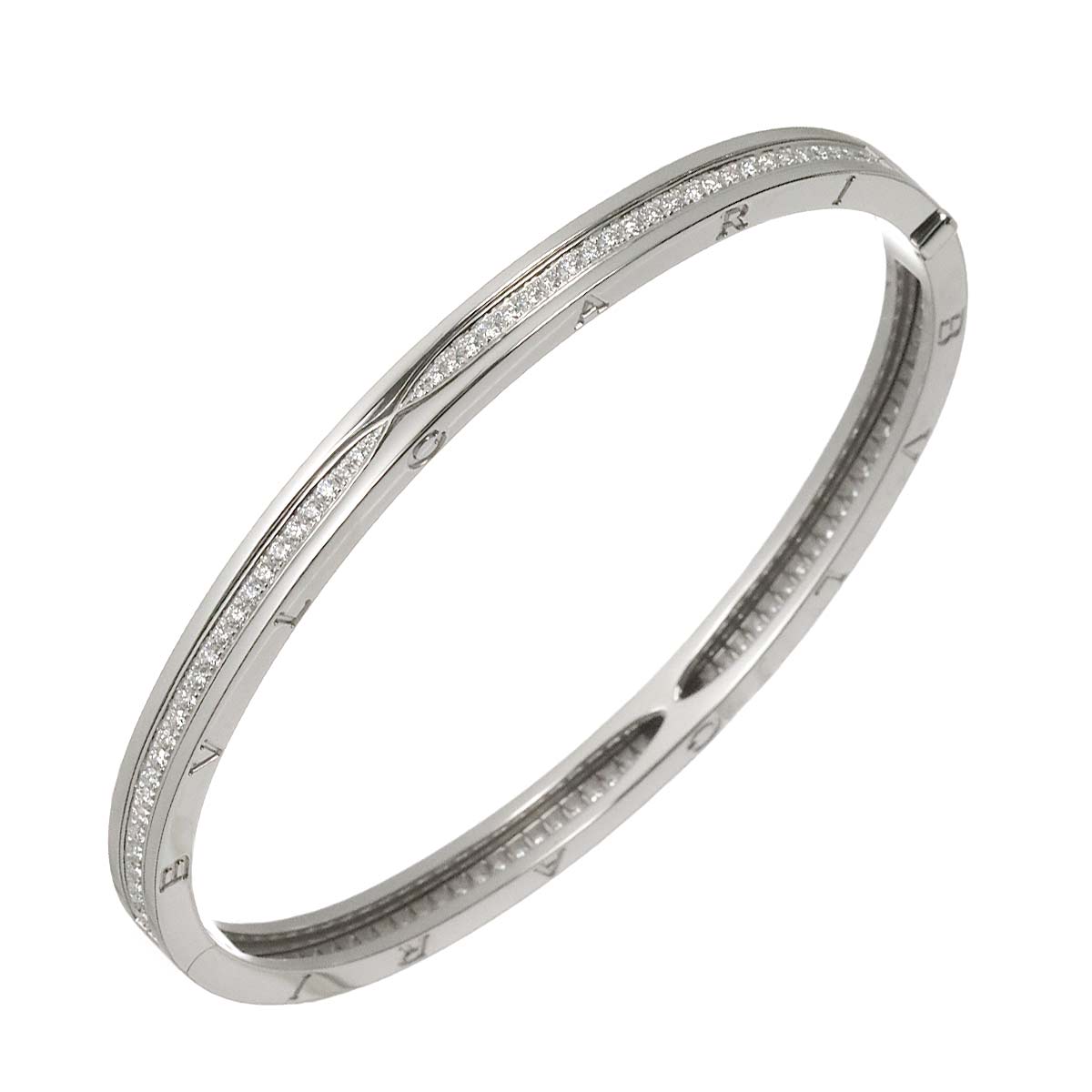 B-zero1 Pave Diamond Bracelet 18K White Gold 750 sizeL