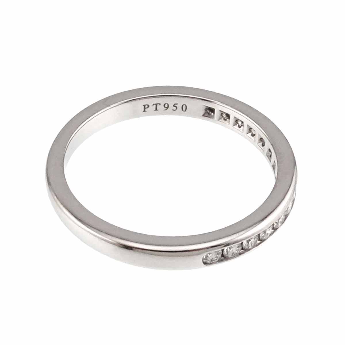 Half Diamond band Ring Platinum Size6.5-6.75(US)