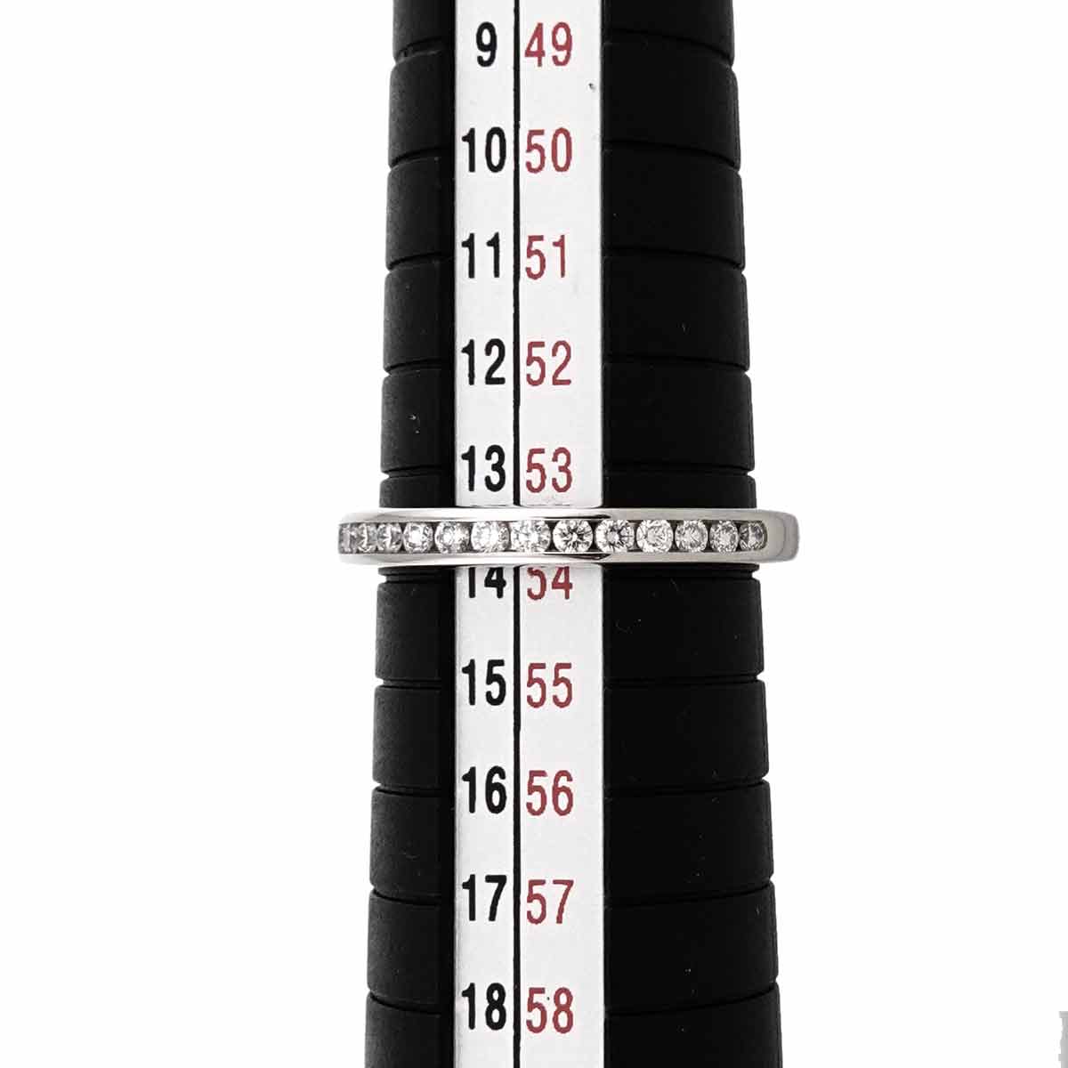 Half Diamond band Ring Platinum Size6.5-6.75(US)