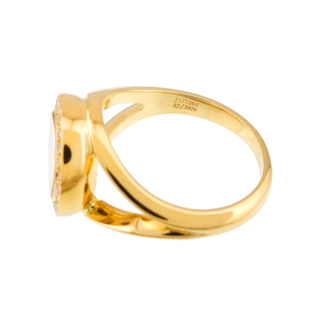 Happy Diamond Ring 18K YG 750 Size4.75-5(US)