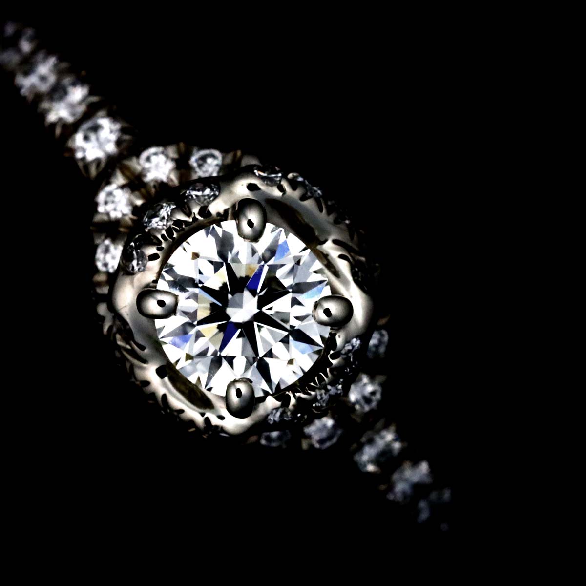 Liens Damour Diamond 0.33ct G/VS2/3EX Ring Pt size4.5(US)