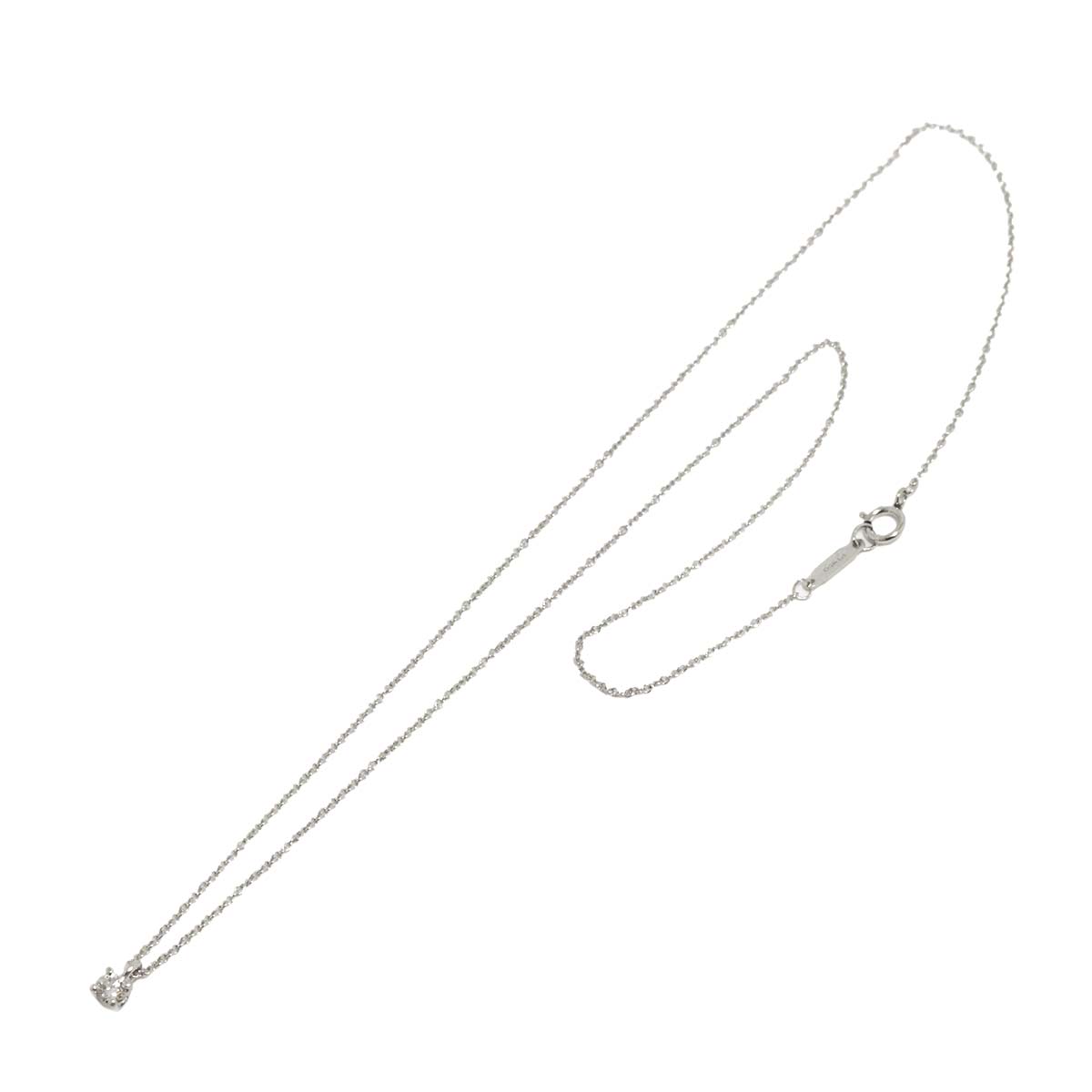 Solitaire Diamond Necklace Platinum