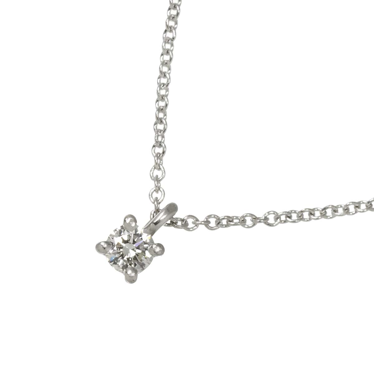 Solitaire Diamond Necklace Platinum