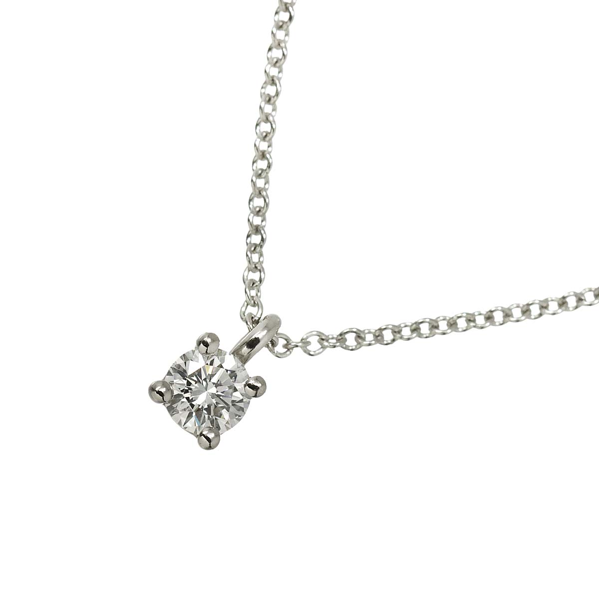 Solitaire Diamond Necklace Platinum