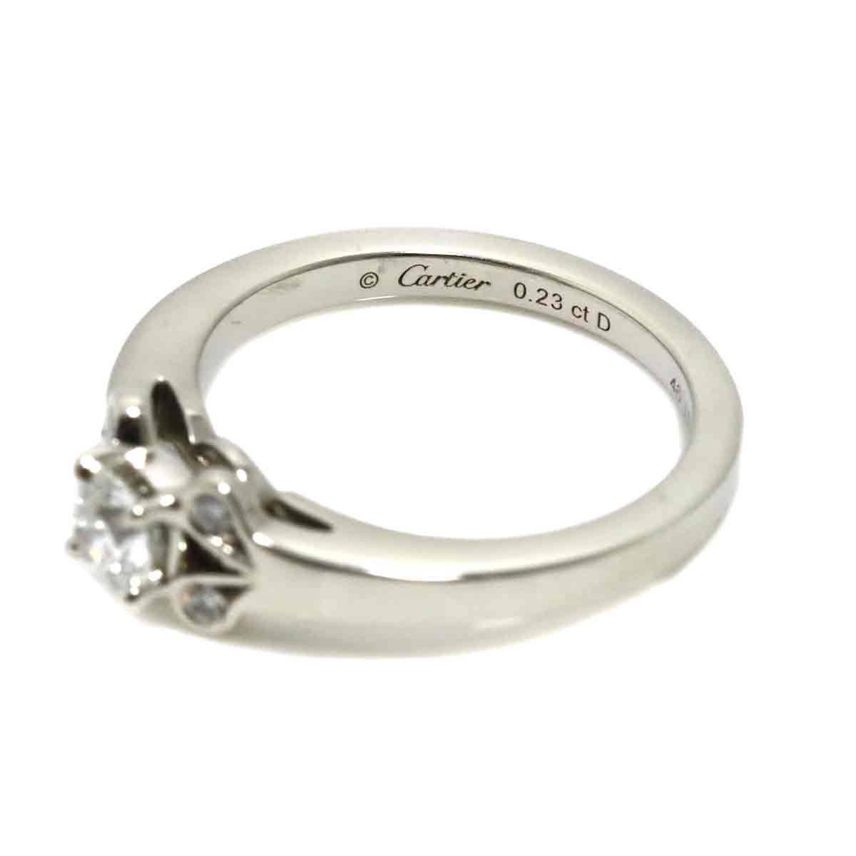 Ballerine Diamond 0.23ct E/VVS2/3EX Ring Pt Size46 3.75(US)