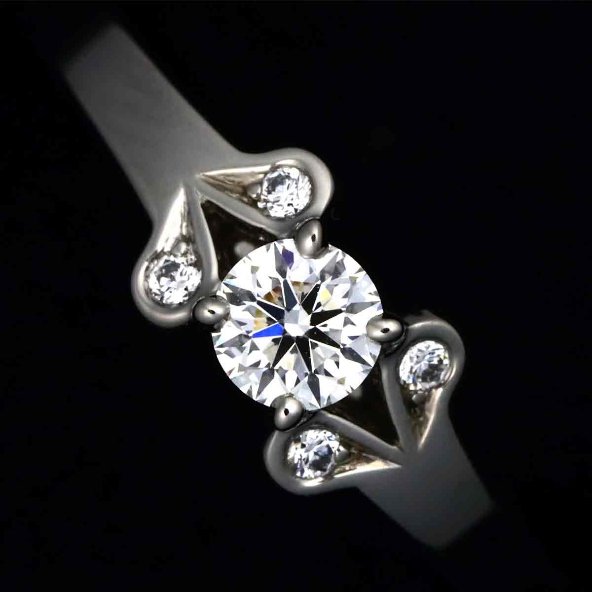 Ballerine Diamond 0.23ct E/VVS2/3EX Ring Pt Size46 3.75(US)