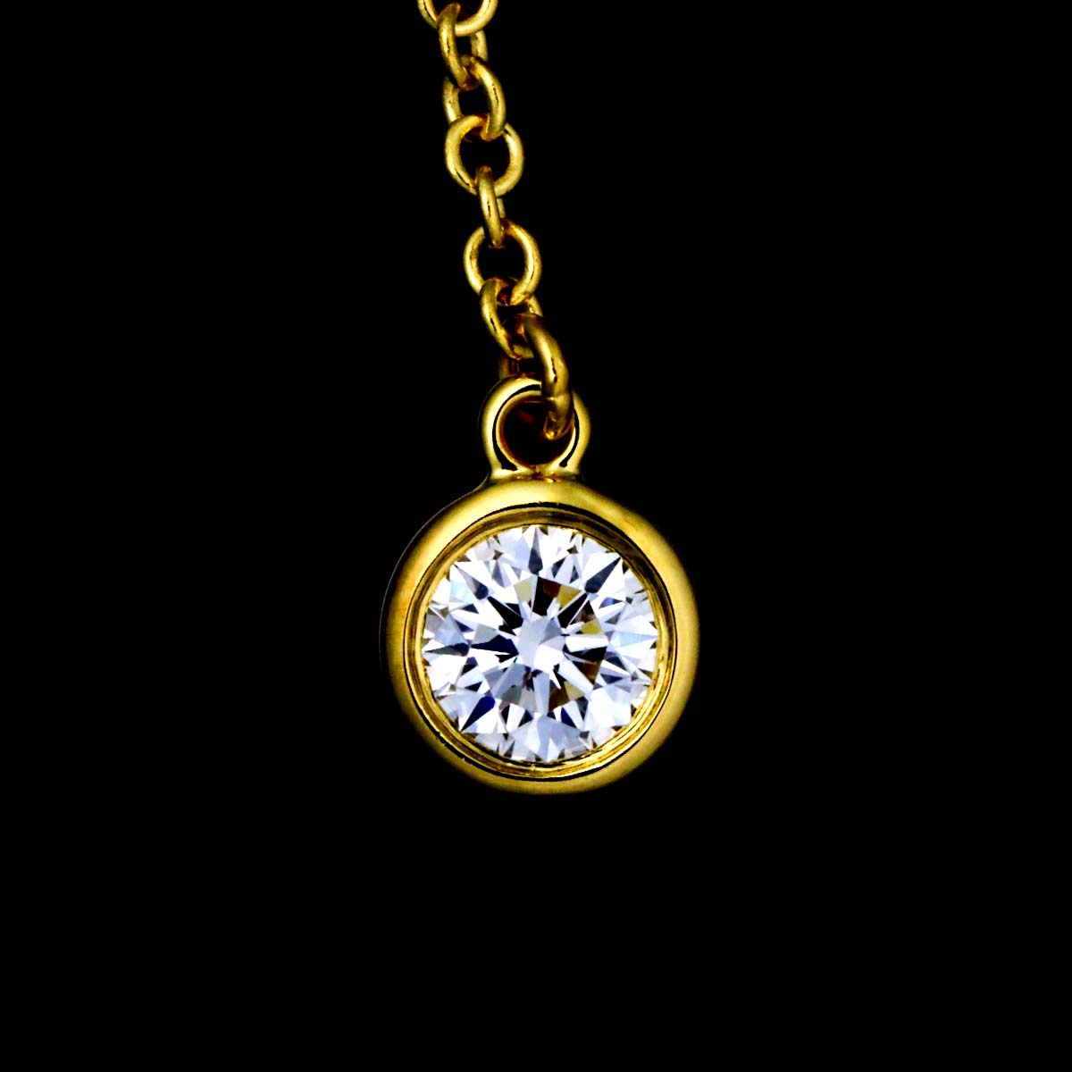 By The Yard Diamond Earrings Pierced 18K Yellow Gold 750