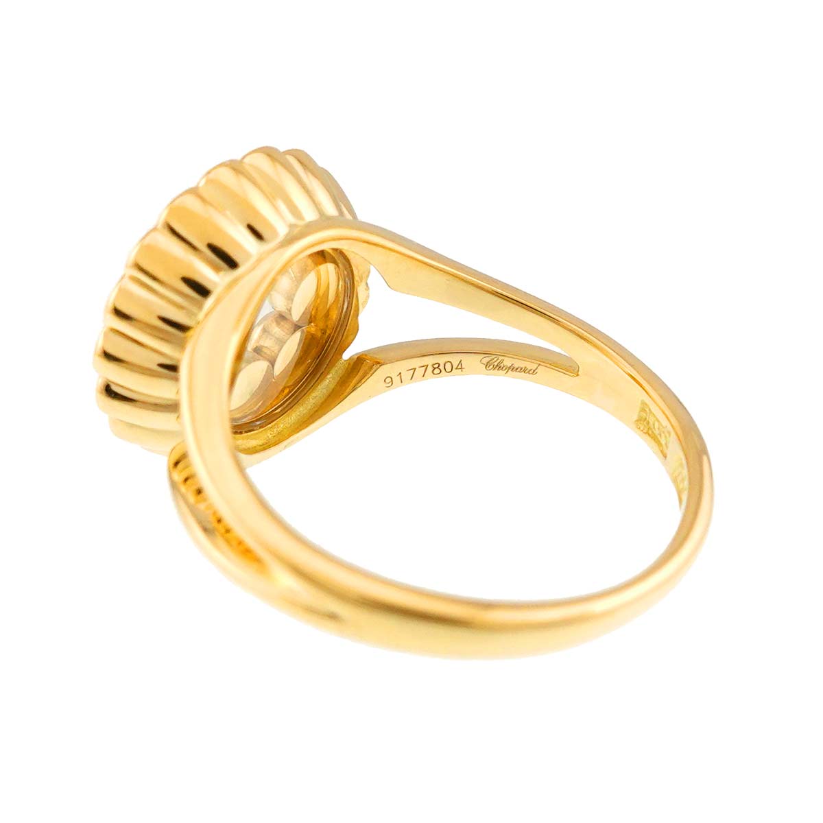 Happy Diamond Ring 18K YG 750 Size5.5-5.75(US)