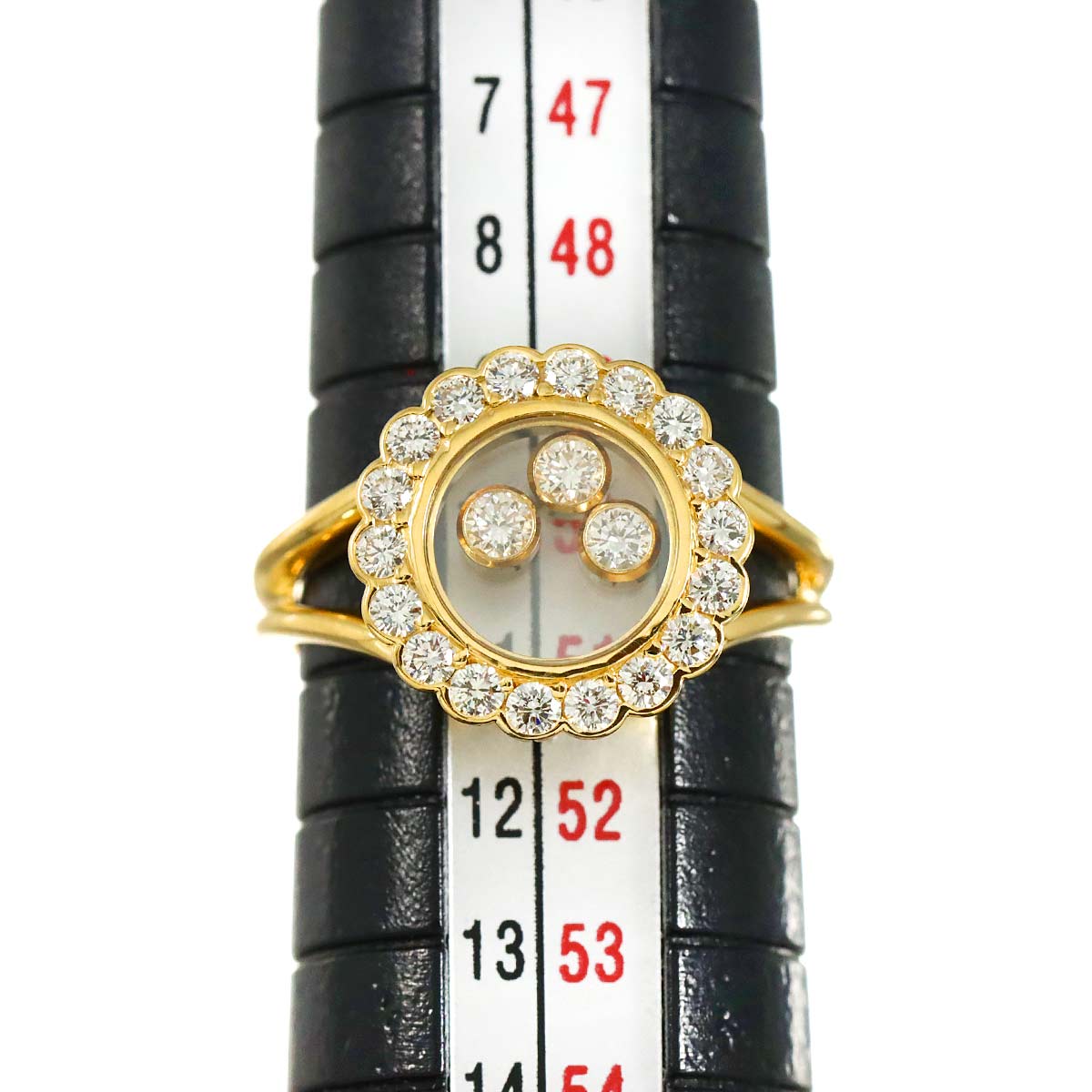 Happy Diamond Ring 18K YG 750 Size5.5-5.75(US)