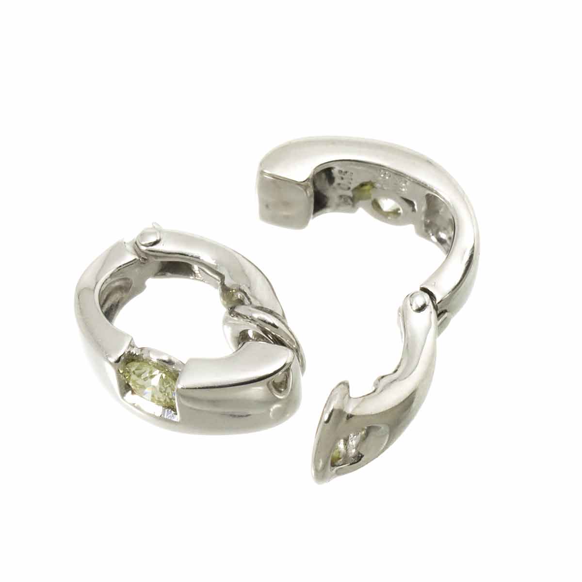 Diamond 0.12ct/0.12ct Earrings Clip on 18K White Gold 750