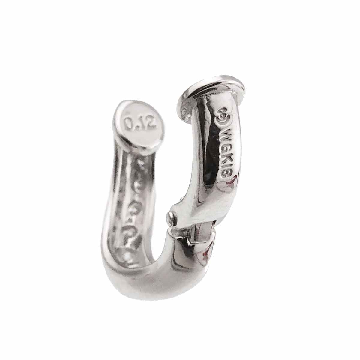 Diamond 0.12ct/0.12ct Earrings Clip on 18K White Gold 750