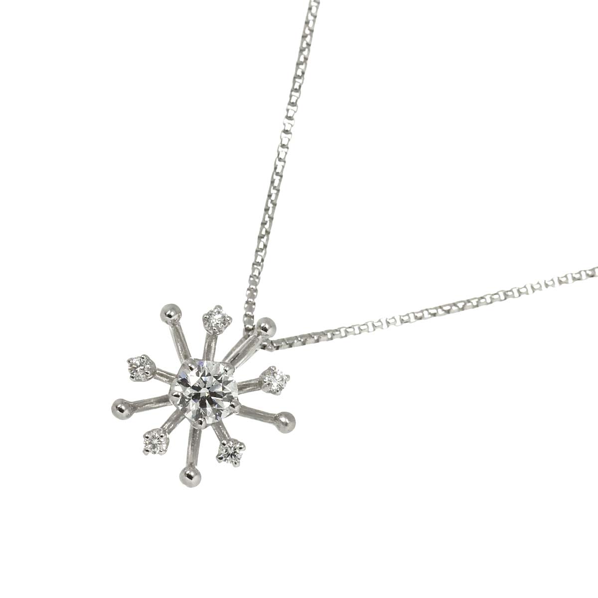 Diamond 0.32ct Necklace 18K WG 750