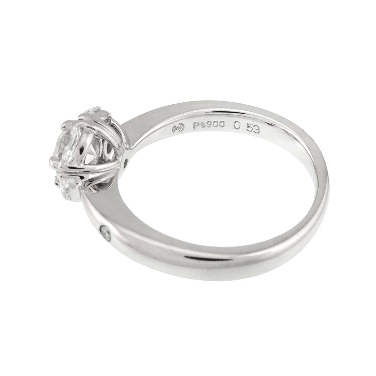 Diamond 0.53ct/0.28ct Ring Platinum size5.25-5.5(US)