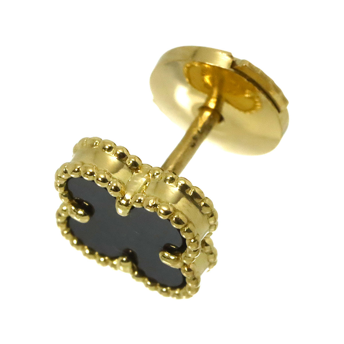 Sweet Alhambra Onyx Earring 18K YG One Piece only