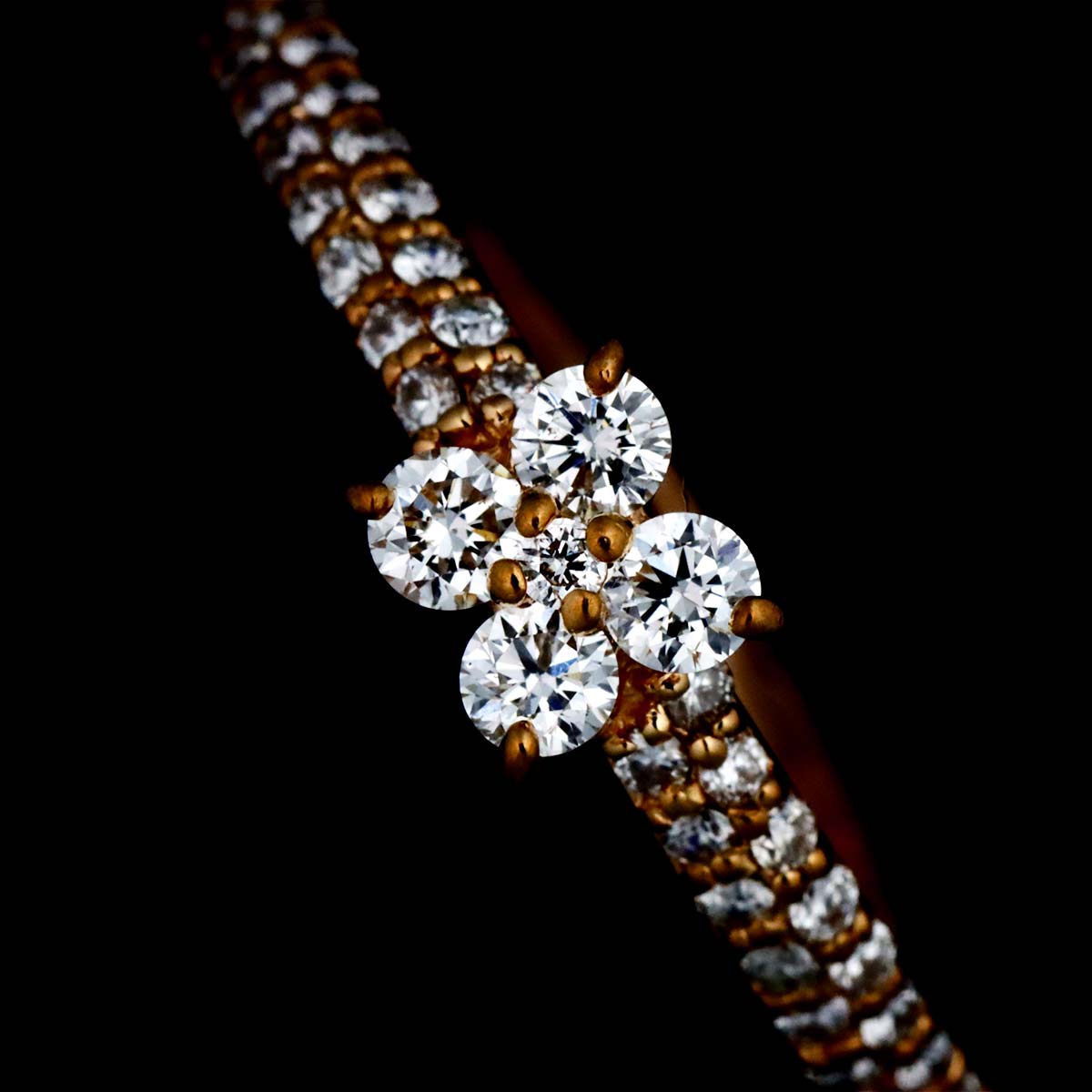 Diamond 0.33ct Ring 18K PG 750 Size5.25(US)