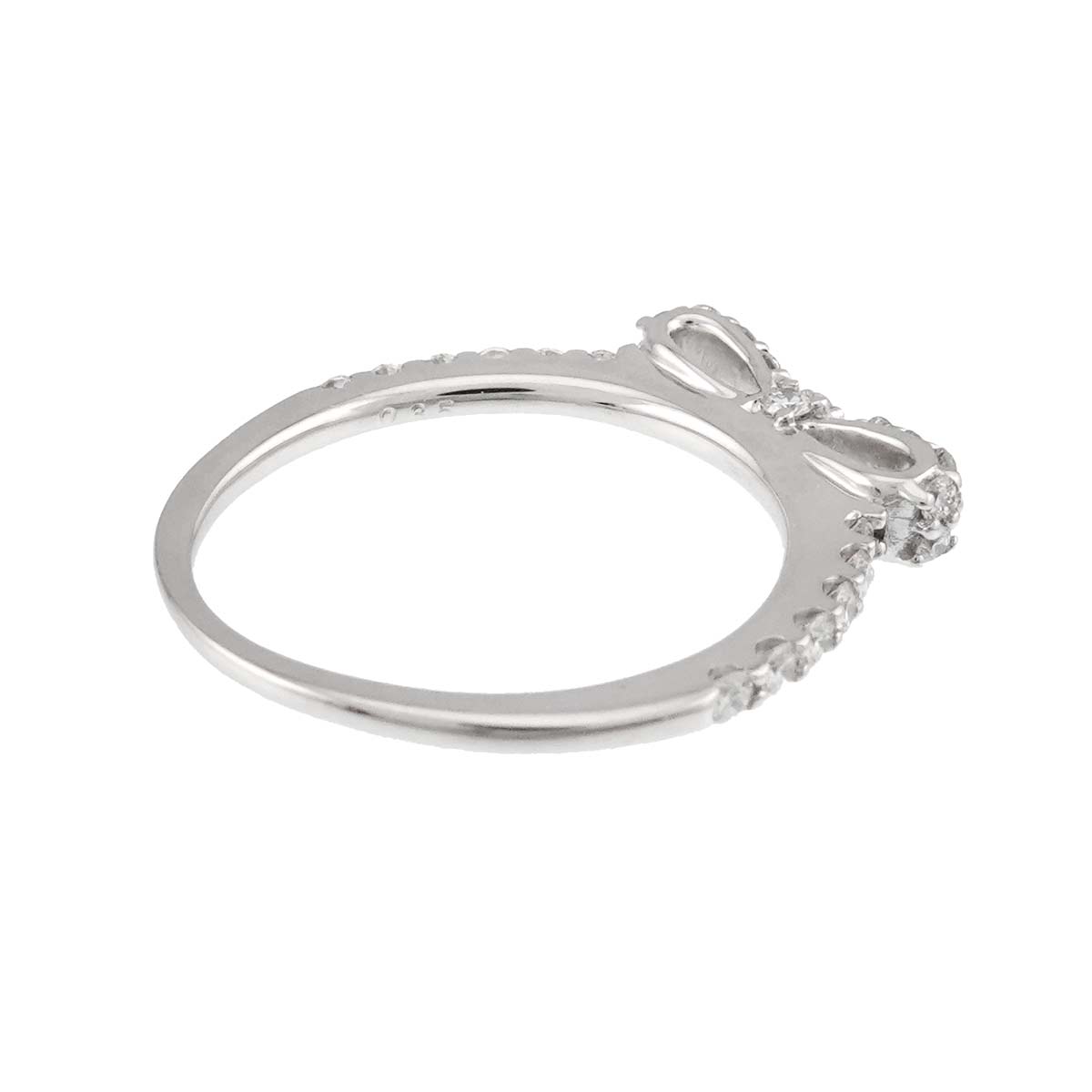 Pave Diamond 0.35ct Ring 18K WG 750 Size4.5(US)