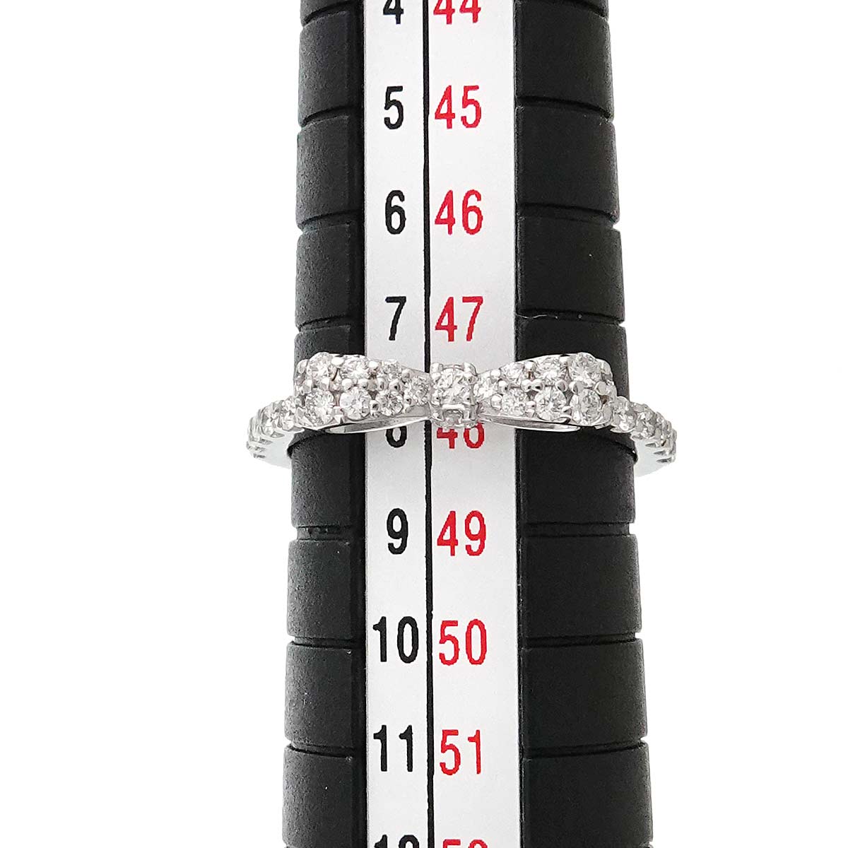 Pave Diamond 0.35ct Ring 18K WG 750 Size4.5(US)