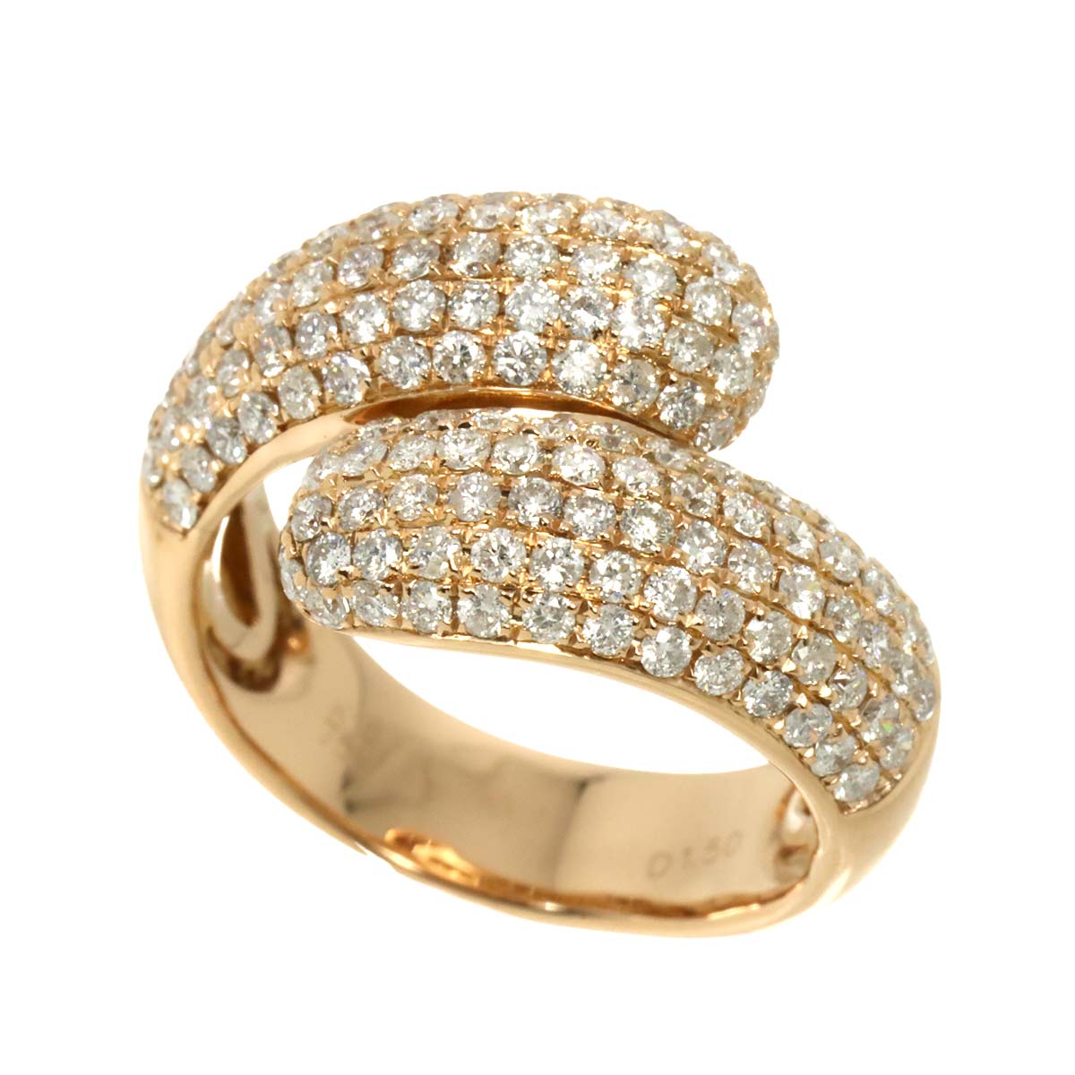 Diamond 1.50ct Ring 18K PG Pink Gold 750 Size6.25-6.5(US)